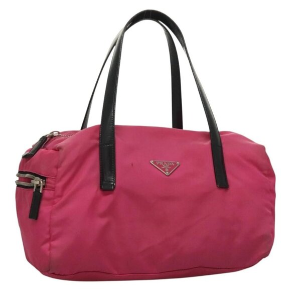 PRADA Shoulder Bag Nylon Pink Silver Auth 129631 - Picture 1 of 16